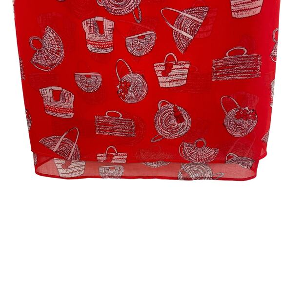 Cabi Nantucket Purse Pattern Layered Cami Tank Top Blouse Red XS - Picture 3 of 7